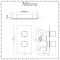 Milano Arvo - Chrome Thermostatic Shower with Recessed Shower Head (1 Outlet)