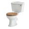 Milano Towneley - White Traditional Close Coupled Toilet with Cistern and Wooden Seat