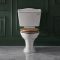 Milano Towneley - White Traditional Close Coupled Toilet with Cistern and Wooden Seat