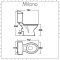 Milano Towneley - White Traditional Close Coupled Toilet with Cistern and Wooden Seat