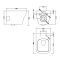 Nuie Ava - Modern Square Wall Hung Rimless Toilet with Soft Close Seat