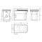 Nuie Ava - Modern Square Back to Wall Rimless Toilet with Soft Close Seat
