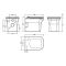 Nuie Ava - Modern Square Wall Hung Toilet with Soft Close Seat