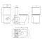 Nuie Ava - Modern Square Flush to Wall Close Coupled Toilet with Soft Close Seat