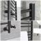 Milano Nero Dual Fuel - Black Straight Heated Towel Rail - 1200mm x 400mm