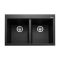 Rangemaster Oridian - Double Bowl Granite Inset Kitchen Sink - 790mm x 500mm - Choice of Finish