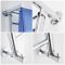 Milano Pendle - Chrome Heated Towel Rail with Heated Shelf - 994mm x 532mm