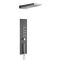 Milano Océanie - Modern Concealed Thermostatic Shower Tower Panel with Waterfall Shower Head, Hand Shower and Body Jets - Gun Metal Grey