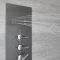 Milano Océanie - Modern Concealed Thermostatic Shower Tower Panel with Waterfall Shower Head, Hand Shower and Body Jets - Gun Metal Grey