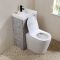Milano Lurus - Modern Brunswick Toilet and Basin Combination Unit - 500mm x 890mm - Choice of Finish