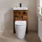 Milano Lurus - Modern Brunswick Toilet and Basin Combination Unit - 500mm x 890mm - Choice of Finish