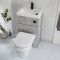 Milano Lurus - Modern Ballam Toilet and Basin and Combination Unit - 500mm x 890mm - Choice of Finish
