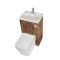 Milano Lurus - Modern Elswick Toilet and Basin and Combination Unit - 500mm x 890mm - Choice of Finish