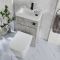 Milano Lurus - Modern Elswick Toilet and Basin and Combination Unit - 500mm x 890mm - Choice of Finish