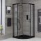 Milano Nero - Black 900mm Quadrant Shower Enclosure with Slate Tray - Choice of Tray Finish
