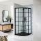 Milano Barq - Black 900mm Quadrant Shower Enclosure with Slate Tray - Choice of Tray Finish