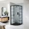 Milano Barq - Black 900mm Quadrant Shower Enclosure with Slate Tray - Choice of Tray Finish