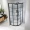 Milano Barq - Black 900mm Quadrant Shower Enclosure with Slate Tray - Choice of Tray Finish