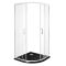 Milano Langley - Chrome 900mm Traditional Quadrant Shower Enclosure with Slate Tray - Choice of Tray Finish