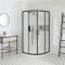 Milano Nero - Black Quadrant Shower Enclosure with Tray - Choice of Sizes