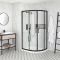 Milano Nero - Black Quadrant Shower Enclosure with Tray - Choice of Sizes
