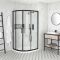 Milano Nero - Black Quadrant Shower Enclosure with Tray - Choice of Sizes
