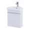 RAK Resort - 450mm Wall Hung Corner Vanity Unit with Basin - Matt White