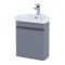 RAK Resort - 450mm Wall Hung Corner Vanity Unit with Basin - Matt Grey