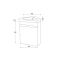 RAK Resort - 450mm Wall Hung Corner Vanity Unit with Basin - Matt Denim Blue