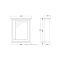 RAK Washington - Greige Bathroom Mirrored Cabinet - 650mm x 750mm