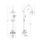 RAK Washington - Chrome Traditional Triple Exposed Manual Shower with Rigid Riser Rail and Bath Spout (3 Outlet)