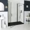 Milano Langley - Black Traditional Hinged Single Door Shower Enclosure with Slate Tray - Choice of Sizes
