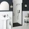Milano Langley - Black Traditional Hinged Single Door Shower Enclosure with Slate Tray - Choice of Sizes