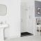 Milano Langley - Chrome Traditional Hinged Single Door Shower Enclosure with Slate Tray - Choice of Size