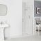 Milano Langley - Chrome Traditional Hinged Single Door Shower Enclosure with Tray - Choice of Size