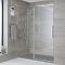 Milano Portland - Frameless Sliding Shower Door with Slate Tray - Choice of Sizes