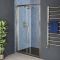 Milano Monet - Antique Brass Sliding Shower Door with Slate Tray - Choice of Sizes