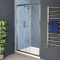 Milano Monet - Antique Brass Sliding Shower Door with Tray - Choice of Sizes