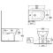 RAK Feeling - Matt Greige Modern Rimless Back to Wall Toilet with Soft Close Seat and Bidet Set