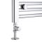 Milano - Straight Radiator Valves - Chrome (Pair)