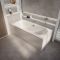 Milano Ballam - 1700mm x 700mm Modern Round Double Ended Bath - Choice of Panels