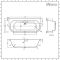 Milano Overton - 1700mm x 750mm Modern Double Ended Back to Wall D-Shaped Bath with Panel