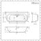 Milano Overton - 1700mm x 750mm Modern Double Ended Back to Wall D-Shaped Bath with Panel
