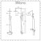 Milano Select - Chrome Thermostatic Mixer Shower with Shower Head, Hand Shower and Telescopic Riser Rail (2 Outlet)