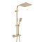 Milano Arvel - Modern Thermostatic Bar Shower Valve with Square Shower Head and Hand Shower - Choice of Finish