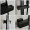 Milano Arvel - Modern Thermostatic Bar Shower Valve with Square Shower Head and Hand Shower - Black