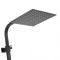 Milano Arvel - Modern Thermostatic Bar Shower Valve with Square Shower Head and Hand Shower - Black
