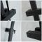 Milano Arvel - Modern Thermostatic Bar Shower Valve with Square Shower Head and Hand Shower - Black