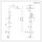Milano Arvel - Modern Thermostatic Bar Shower Valve with Square Shower Head and Hand Shower - Black