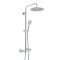 Milano - Modern Thermostatic Bar Shower Valve with Round Shower Head and Hand Shower - Choice of Finish

